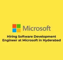 Hiring Software Development Engineer at Microsoft in Hyderabad