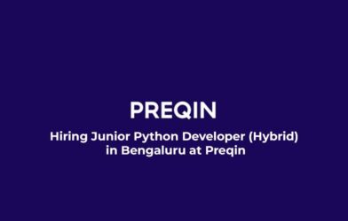 Hiring Junior Python Developer (Hybrid) in Bengaluru at Preqin