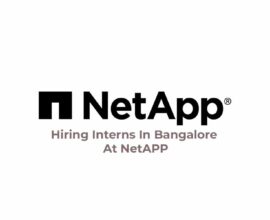 Hiring Interns In Bangalore At NetAPP