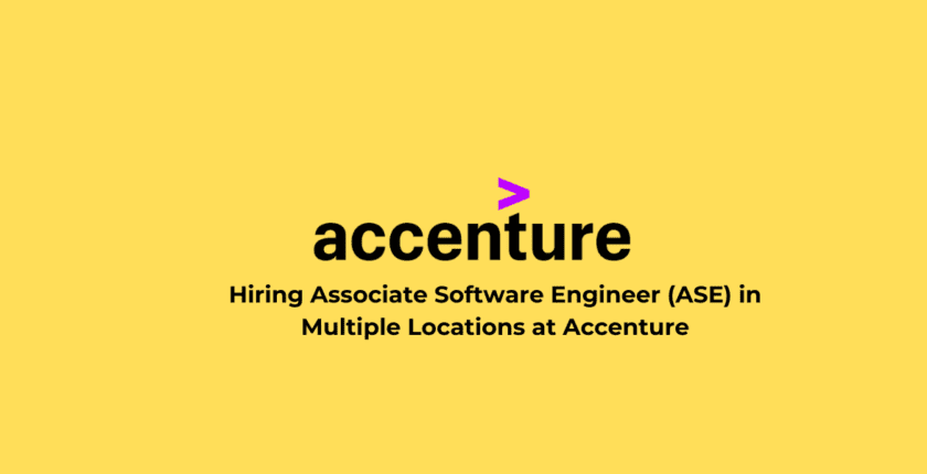 Hiring Associate Software Engineer (ASE) in Multiple Locations at Accenture