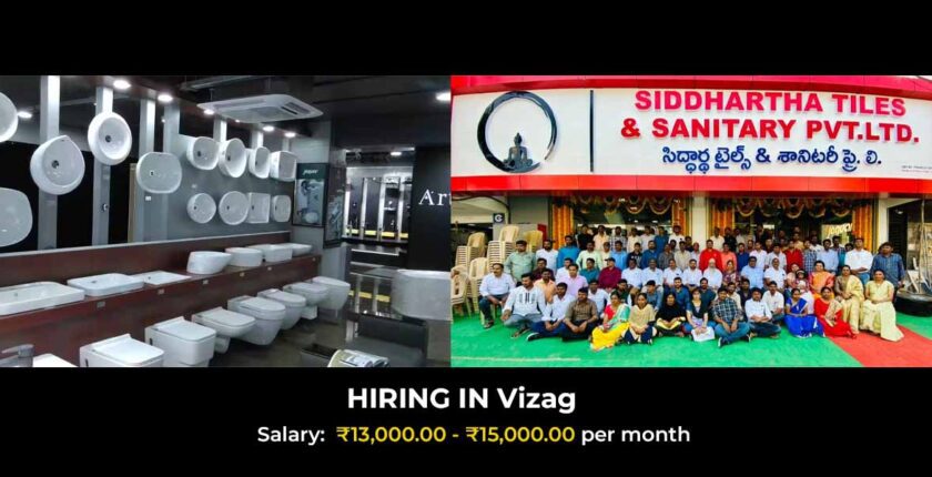 Hiring Godown Executive at Vizag from Siddhartha Tiles