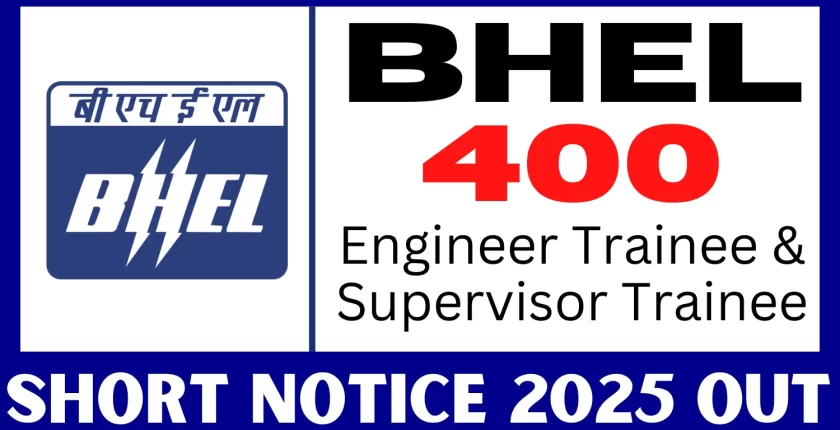 BHEL Engineer Trainee & Supervisor Trainee Recruitment 2025