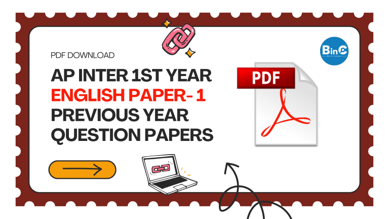 AP Inter 1st Year English Previous Year Question Papers
