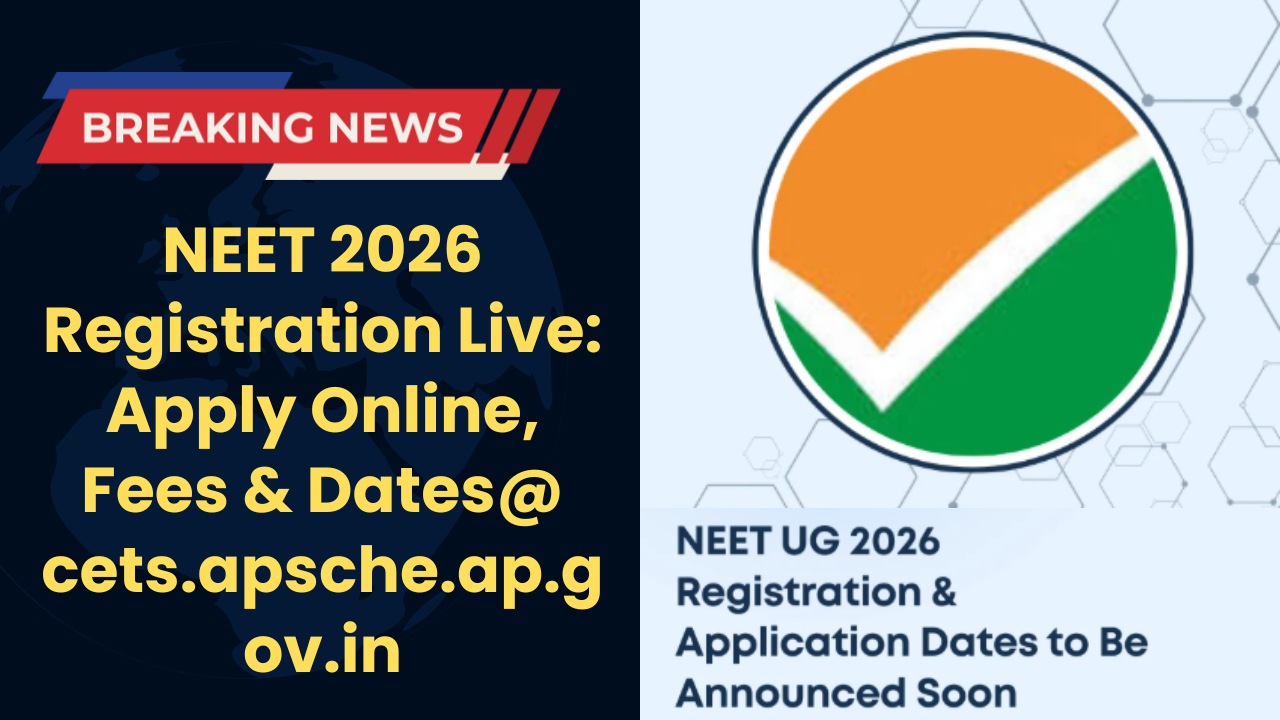 NEET 2026 Registration Live: Apply Online, Fees & Dates