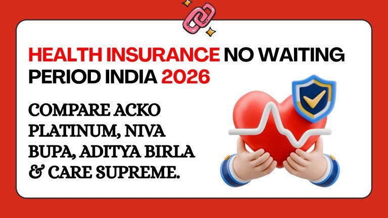 Health Insurance No Waiting Period India 2026