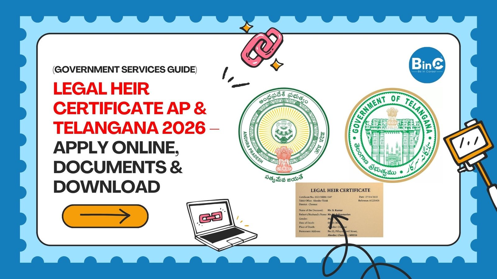 Legal Heir Certificate AP & Telangana 2026