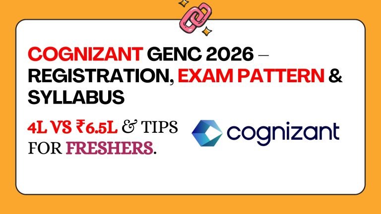 Cognizant GenC 2026 – Registration, Exam Pattern & Syllabus