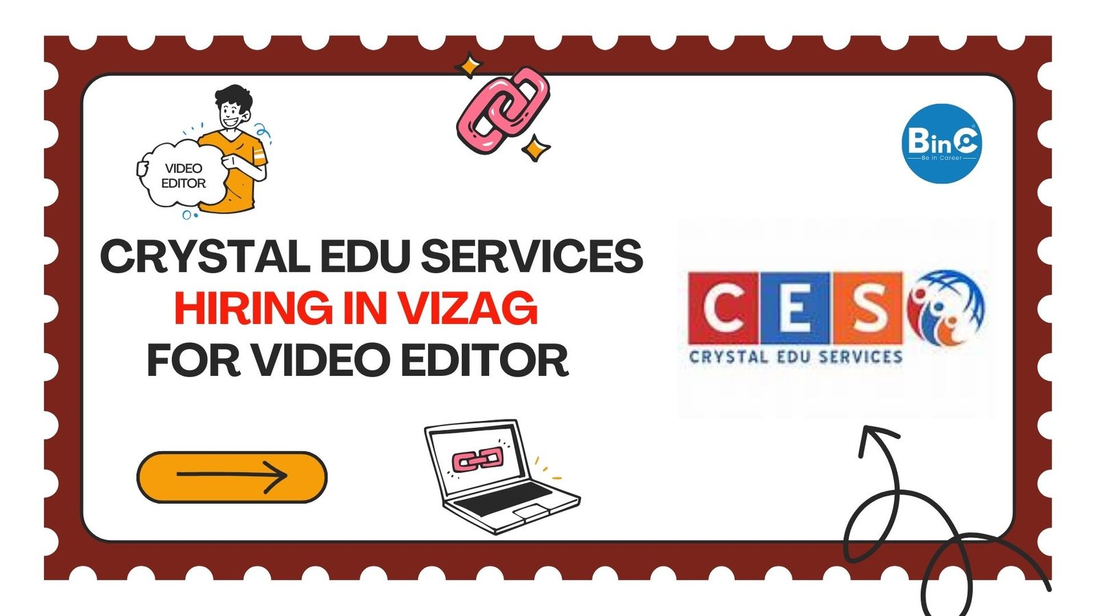 Crystal Edu Services Hiring In Vizag For Video Editor