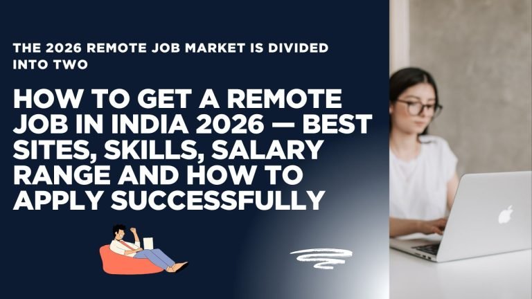 How to Get a Remote Job in India 2026-Best Sites,How to Apply ?