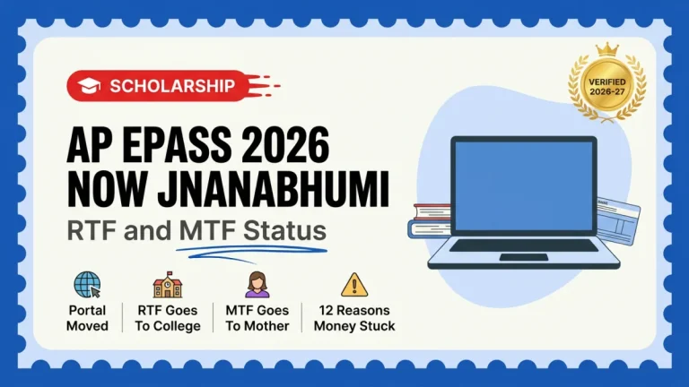 AP ePASS 2026 — Portal Marindi: Jnanabhumi RTF, MTF & Status