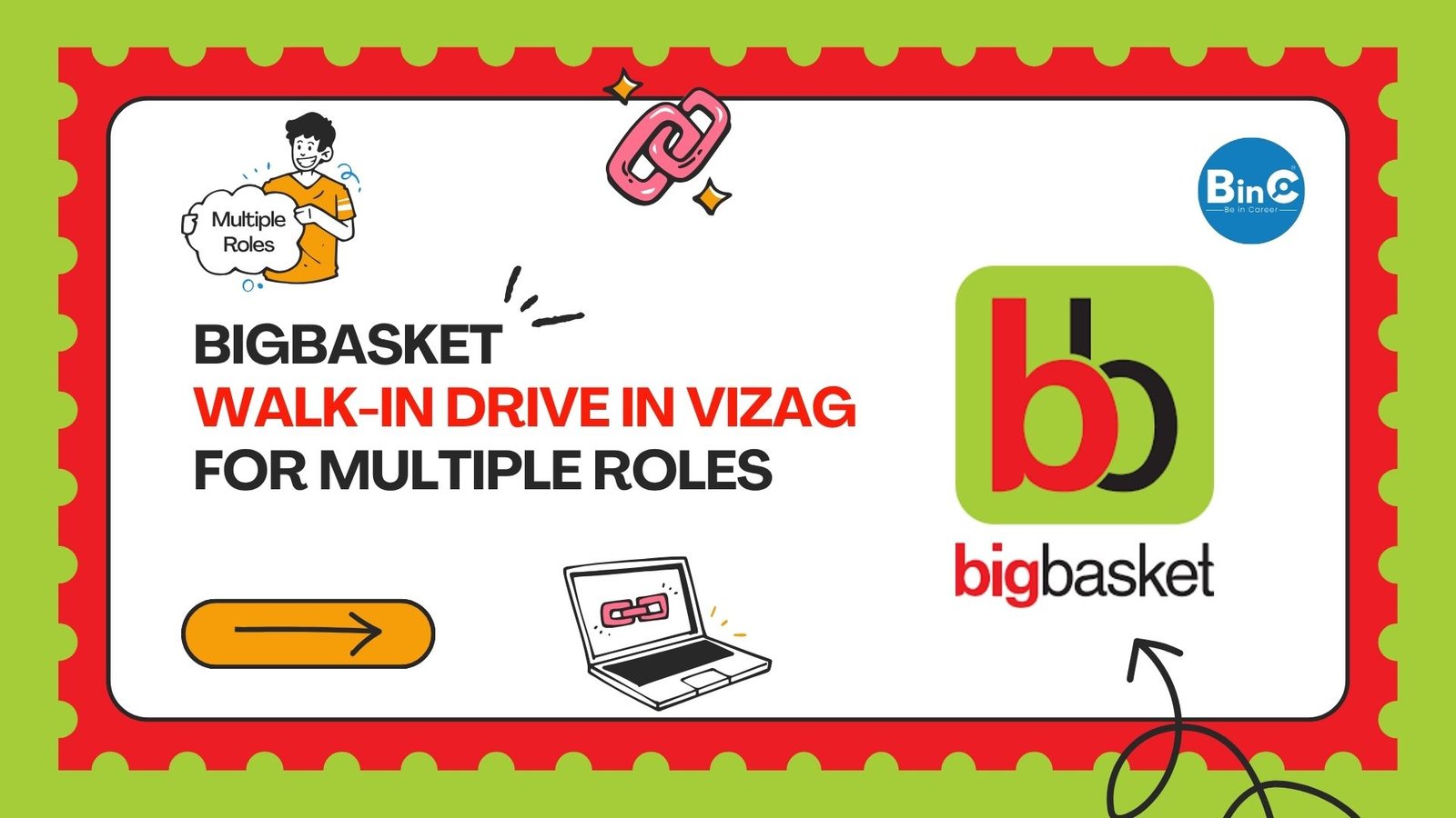 BigBasket Walk-In Drive In Vizag For Multiple Roles