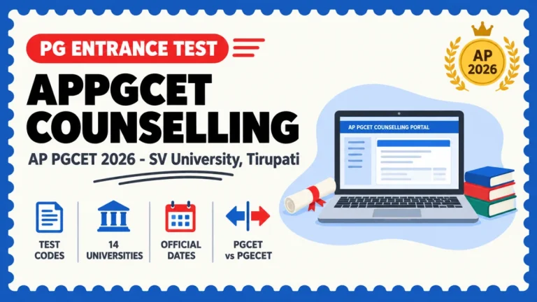 APPGCET 2026 Counselling — AP PGCET Dates, Test Codes & Participating Universities