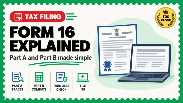 Form 16 Explained 2026 – Part A vs Part B and How to File ITR With It