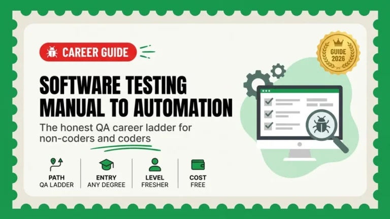 Software Testing Career in India 2026 — Manual to Automation, the Honest Roadmap for Freshers