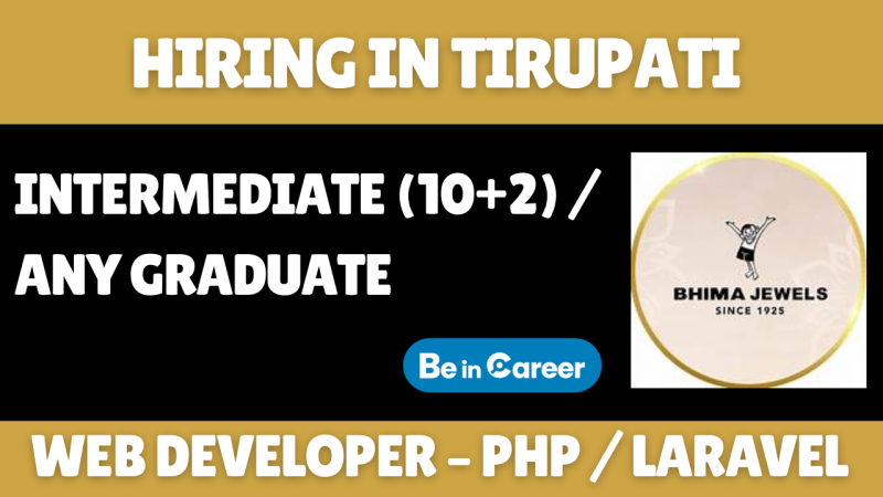 Bhima Jewels Hiring In Tirupati For Multiple Positions