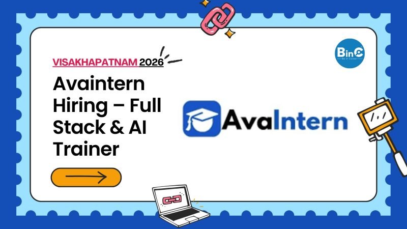 Avaintern hiring Full Stack & AI Trainer in Visakhapatnam. Passionate trainers in Full Stack Development and Artificial Intelligence required