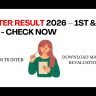 TS Inter Result 2026 — Check Telangana 1st & 2nd Year Intermediate results at tsbie.cgg.gov.in. Download marks memo, revaluation dates.