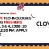 Walk-In Drive in Vizag! Clove Technologies hiring Freshers for CAD & BIM Engineer roles. B.Tech Civil, Mech, Electrical eligible. April 3 & 4, 2026 | 10 AM–12:30 PM. Apply now!