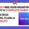 HCL TechBee 2026 complete guide — earn ₹3.5 LPA while getting a free B.Tech degree, Class 12 eligibility, selection process,