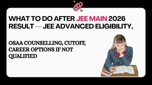Step-by-step guide showing what to do after JEE Main 2026 Session 2 result — JEE Advanced registration JoSAA counselling and career options