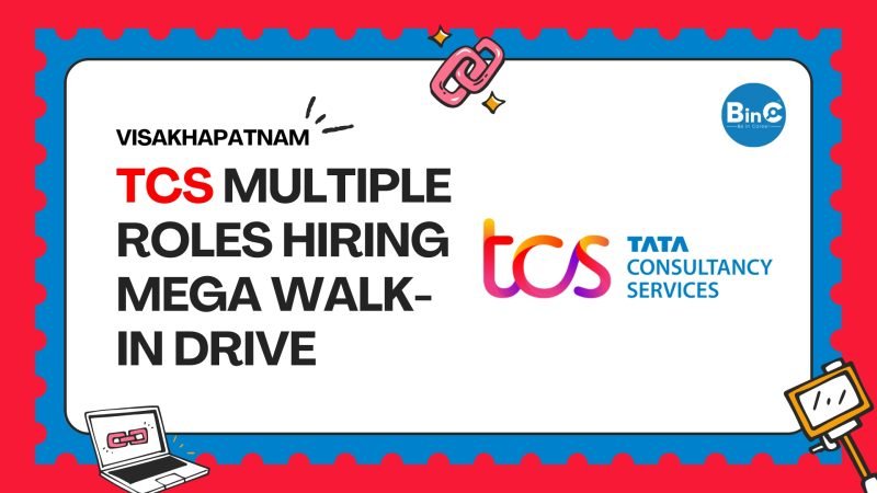 TCS Multiple Roles Hiring Mega Walk-In Drive in Visakhapatnam at Millennium Towers, Rushikonda. Roles: Abinitio · Java · PySpark · Snowflake