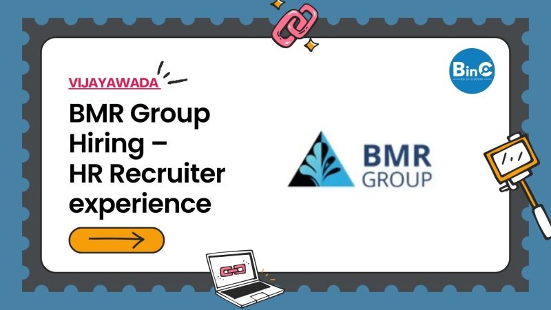 BMR Group Hiring – HR Recruiter | Vijayawada 2026 1–5 years recruitment experience. MBA qualification. Dynamic recruitment professionals.
