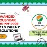 JEE Advanced Previous Year Papers PDF 2026 – with Solutions