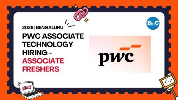 PwC India hiring Associate – Technology Consulting in Bengaluru. Freshers eligible. B.E/B.Tech/MCA/M.Sc (IT/CS/Engg). Apply via pwc.com