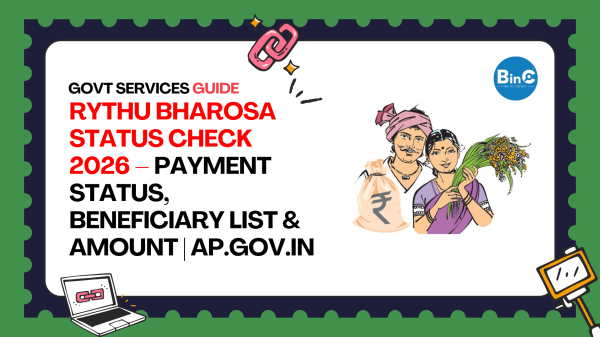 Rythu Bharosa Status Check 2026 – Beneficiary List & Amount