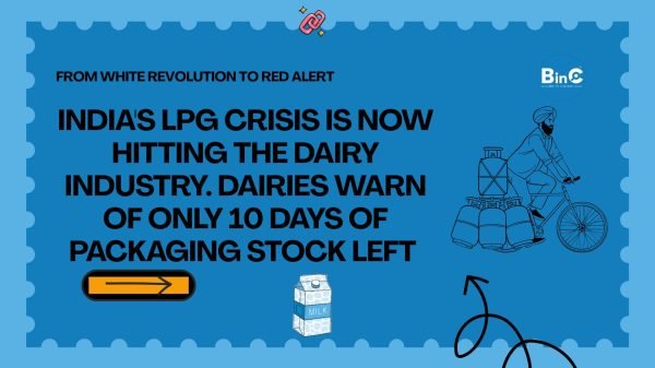 Indian dairy worker operating LPG-fired pasteurisation boiler at milk processing plant 2026