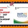 INSPIRE Scholarship 2026: ₹80,000 DST Science Scholarship