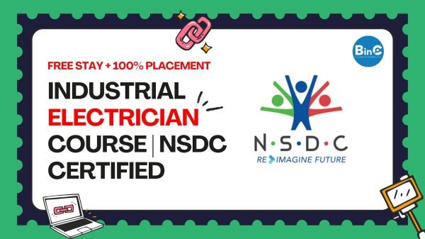 Trybinc offering NSDC-certified Industrial Electrician Course in Visakhapatnam. 75 days. Free Food & Accommodation. Uniform, Safety Shoes.