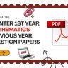 Download AP Inter 1st Year Mathematics previous year question papers (Maths 1A & 1B) from 2009 to 2026 in PDF/JPG/Word.