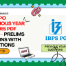 IBPS PO Previous Year Papers PDF 2026 – Prelims & Mains with Solutions