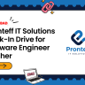 Pronteff IT Solutions announces a Walk-In Drive for Software Engineer Fresher roles. Great opportunity for recent graduates to start their IT career with hands-on learning, professional growth, and a dynamic tech work environment.
