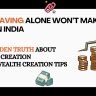 A person calculating finances with savings, investments, and growing wealth charts representing smart money management in India