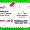 Govt job mela at Employment Office, SV University, Tirupati on 3 Sep 2026 — 90 openings across Jio, Zuari Cement, BharatPe & Srinivasa Sales.