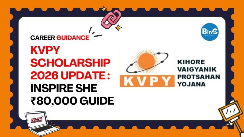 KVPY Scholarship 2026 Update: INSPIRE SHE ₹80,000 Guide