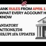 New bank rules April 1 2026 India — PAN mandatory transactions TDS changes UPI 2FA updates ATM limits what every account holder must know