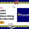 Pranathi Software Solutions hiring Junior Recruiter for domestic IT/Non-IT recruitment in Visakhapatnam and Hyderabad.