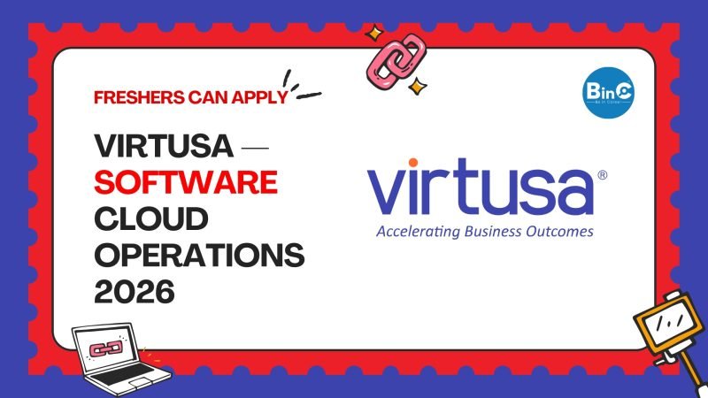 Virtusa hiring Software Engineer – Cloud Operations in Bengaluru. Freshers/0–2 yrs eligible. B.E/B.Tech/B.Sc CS/IT/Engg. Cloud, IAM, AI
