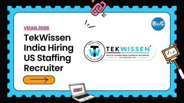TekWissen India hiring US Staffing Recruiter in Visakhapatnam (100% onsite). US tax terms, visa status knowledge required.