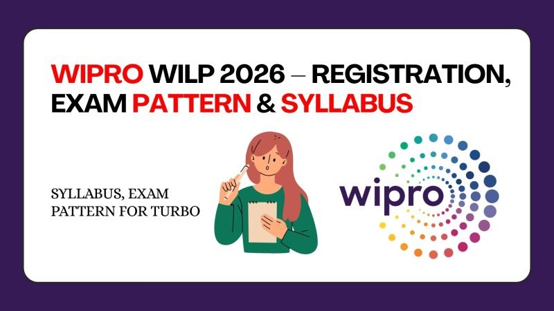 Wipro WILP 2026 complete guide — registration, syllabus, exam pattern for Turbo, Elite & Hexa tracks, salary details and tips for freshers.
