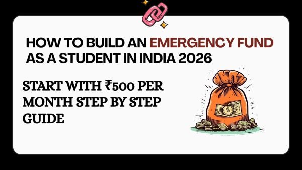 How to build an emergency fund as a student India 2026 — start with Rs 500 per month step by step guide liquid funds savings account