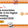 Suja Associates Pvt Ltd walk-in for Digital Marketing Specialists — SEO, SMO, Graphic Designer — in Hyderabad. 3–5 years experience.