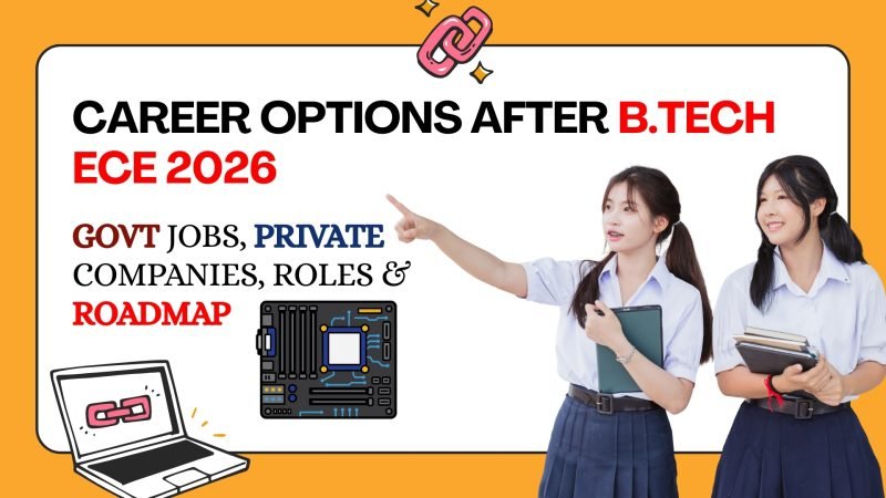 Career Options After B.Tech ECE Government & Private Jobs, Roles, Companies, Preparation Roadmap | Step by Step Full in Detail.