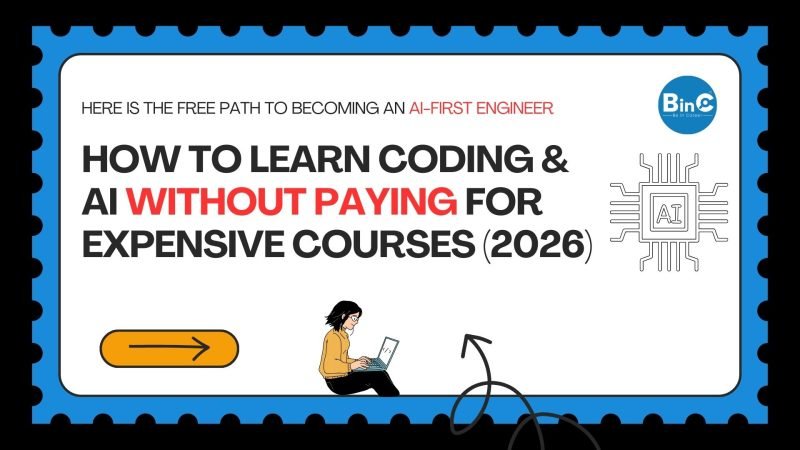 Learn coding and AI in 2026 without paying for expensive courses. Complete free roadmap with best platforms like freeCodeCamp, CS50, fast.ai.