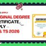 How to apply for Original Degree Certificate (OD) from JNTUK, JNTUA, JNTUH, JNTUGV, Andhra University, Osmania, SVU, ANU and all AP & Telangana universities 2026.