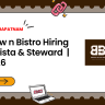 Brew n Bistro (Est. 2017) hiring Barista and Steward at Lawsons Bay Colony, Visakhapatnam. Freshers welcome.