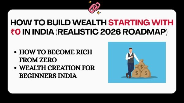 young Indian man planning finances and building wealth from zero with laptop and notebook